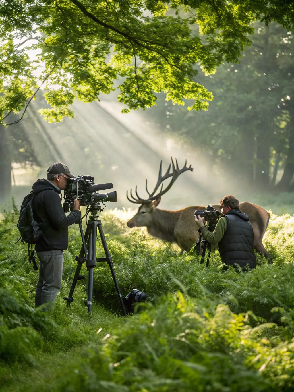 A scenic image of protected wildlife in their natural habitat, showcasing the positive impact of conservation efforts.